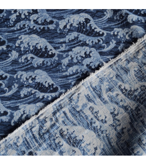 Tela de dobby japonés "nami denim".
