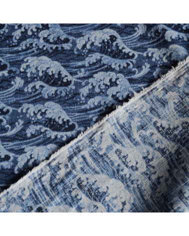 Tela de dobby japonés "nami denim".