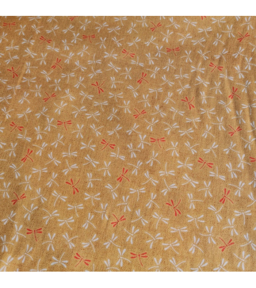 Japanese 'Tonbo' cotton fabric in mustard yellow