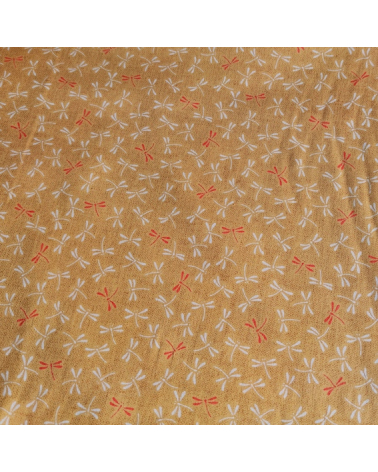 Japanese 'Tonbo' cotton fabric in mustard yellow