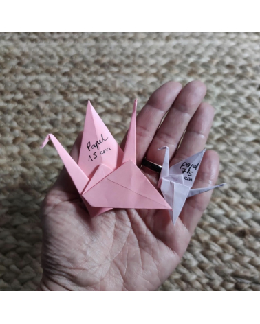 20 Grullas de papel chiyogami/mixto en colores variados.
