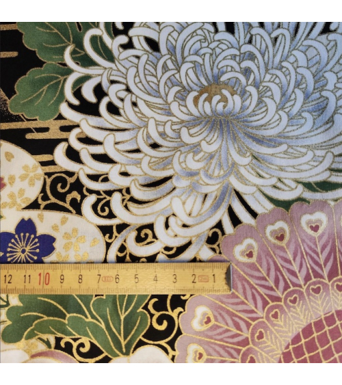 Japanese kiku fabric in pink tones.