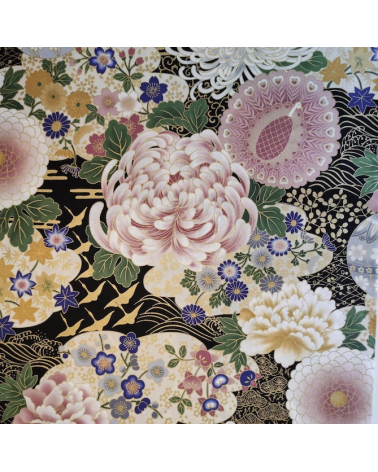 Tela japonesa kiku en tonos rosados