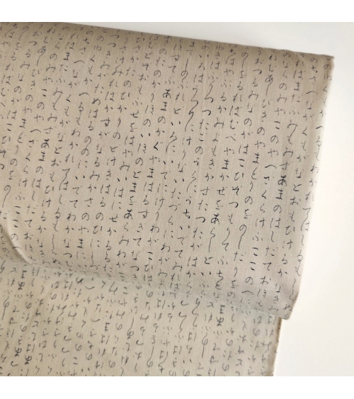 Tela japonesa. Hiragana con fondo arena.