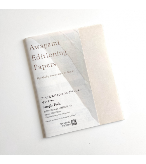 Awagami Editioning Papers 20 hojas (10 modelos x 2). 21x26cm.