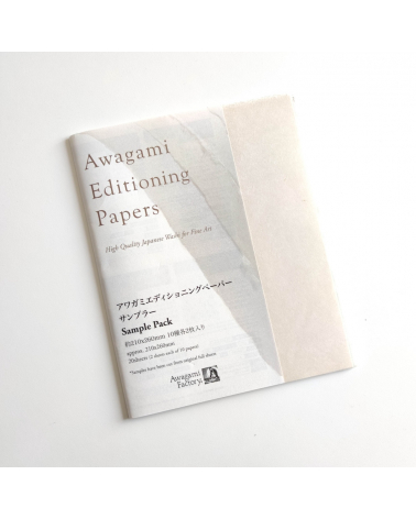 Awagami Editioning Papers 20 hojas (10 modelos x 2). 21x26cm.