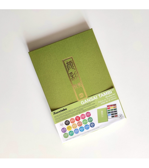 Acuarelas japonesas Kuretake Gansai Tambi 18 colores