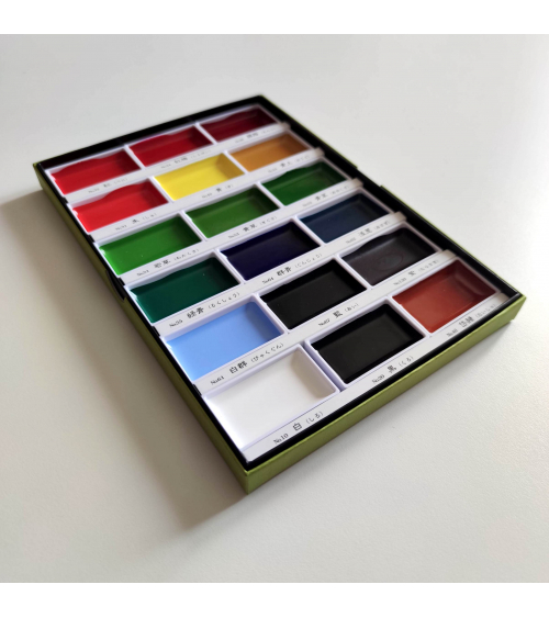 Acuarelas japonesas Kuretake Gansai Tambi 18 colores