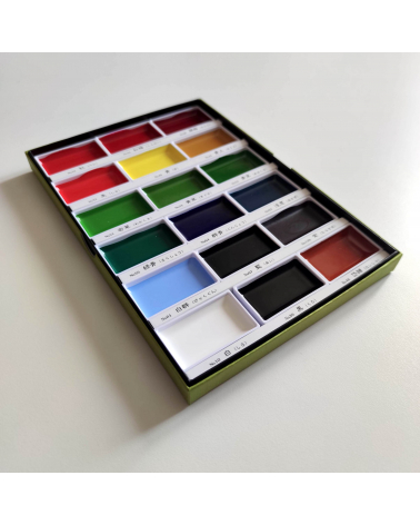Acuarelas japonesas Kuretake Gansai Tambi 18 colores