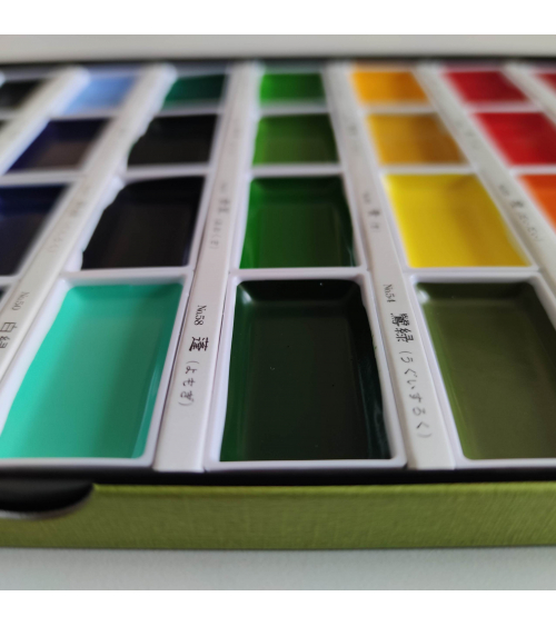 Acuarelas japonesas Kuretake Gansai Tambi 36 colores