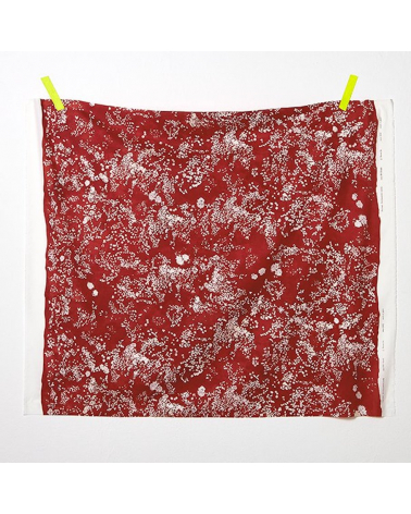 Tela NANI IRO "Lei Nani" en algodón-seda en rojo cereza