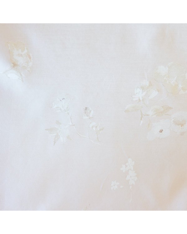Japanese fabric NANI IRO by Naomi Ito in cotton-silk. 'New Morning' in very light dusty pink.