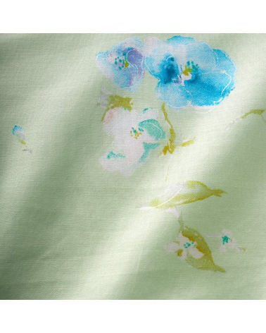 'New Morning' cotton-silk NANI IRO fabric in pale green
