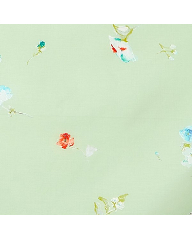 'New Morning' cotton-silk NANI IRO fabric in pale green