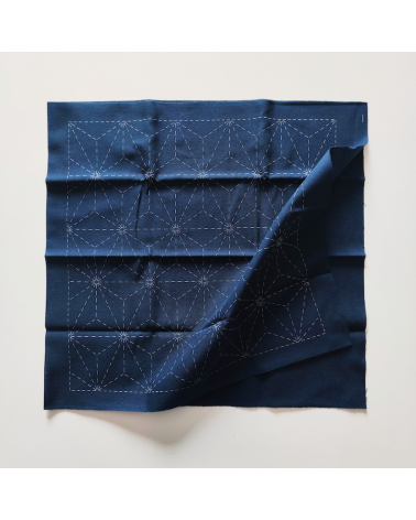 Hana Fukin "Asanoha". Preprinted cloth with instructions for Sashiko.