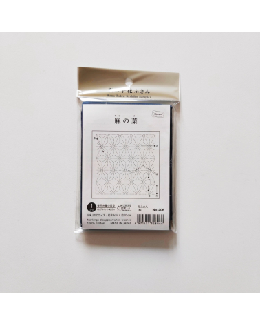 Hana Fukin "Asanoha". Tela preimpresa con instrucciones para Sashiko