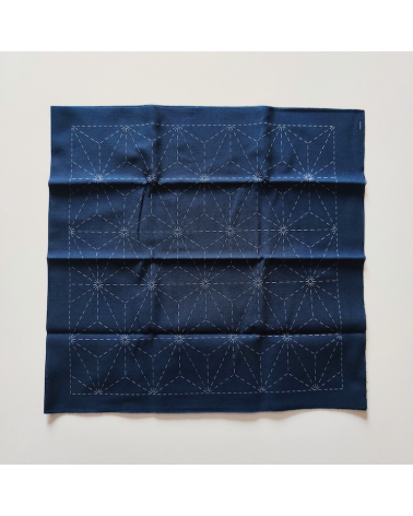 Hana Fukin "Asanoha". Preprinted cloth with instructions for Sashiko.