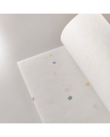 Papel Japonés washi AWAGAMI "Tanabata" con confetti de colores. 20 h.
