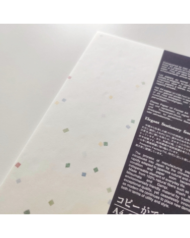 Japanese washi paper AWAGAMI 'Tanabata' with confetti. 20 sheets.