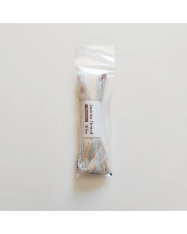 Sashiko (Japanese embroidery) thread 100m Variegated pastel 6 colors