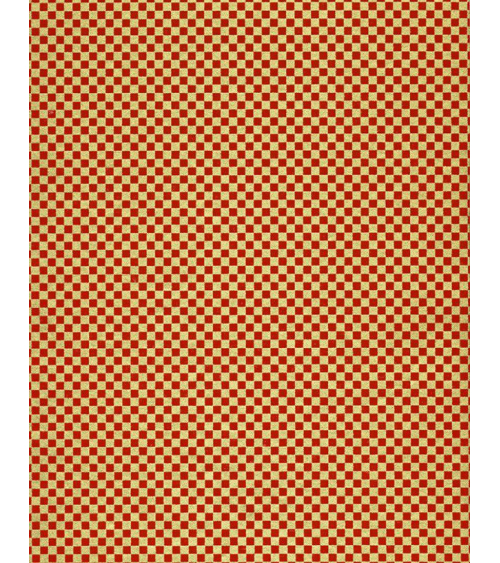 Papel Chiyogami en damero rojo y dorado.