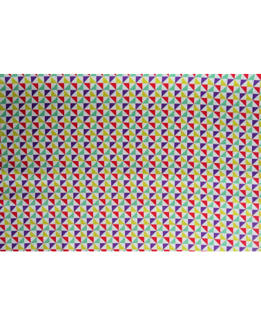 Tela japonesa. Shuriken multicolor