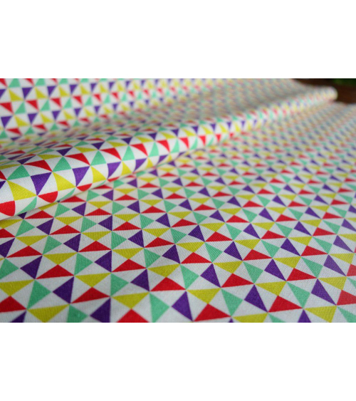 Tela japonesa. Shuriken multicolor