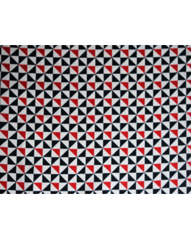 Tela japonesa. Shuriken tonos rojo y negro