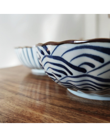 Hasami ceramic ramen set for two