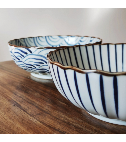 Hasami ceramic ramen set for two