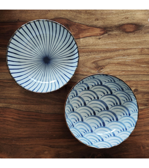 Hasami ceramic ramen set for two
