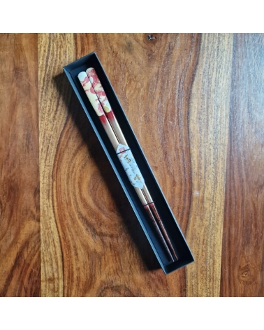 Palillos "Dragón" en caja negra para regalo