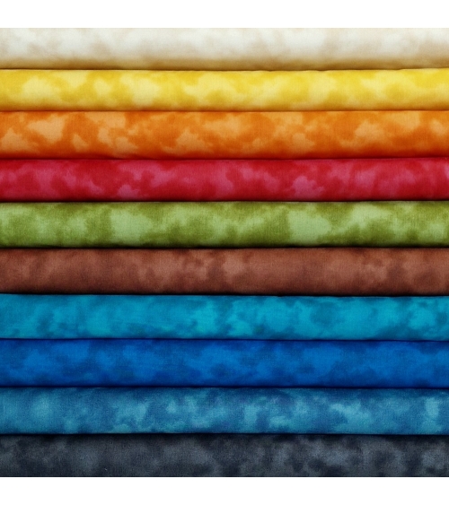 Kit precortado 10 telas japonesas "nebulosa" 50x55cm (fat quarter)