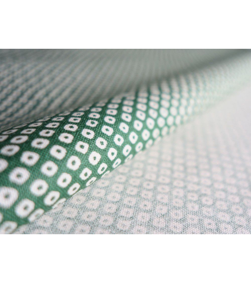 Tela japonesa. Shibori verde bosque
