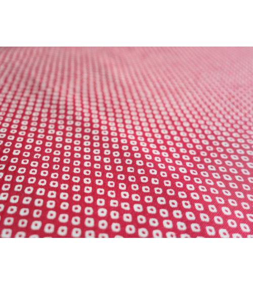 Tela japonesa. Shibori rojo carmin