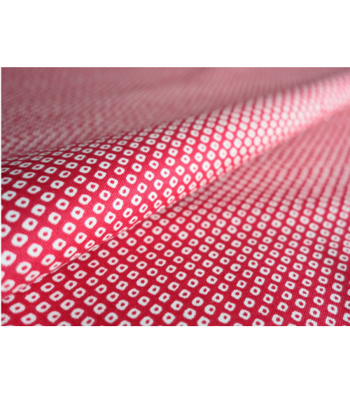 Tela japonesa. Shibori rojo carmin