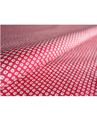 Tela japonesa. Shibori rojo carmin