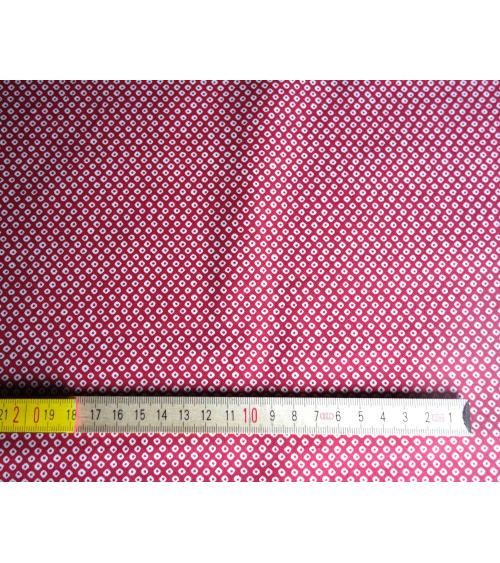 Tela japonesa. Shibori rojo carmin
