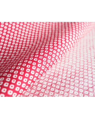 Tela japonesa. Shibori rojo carmin