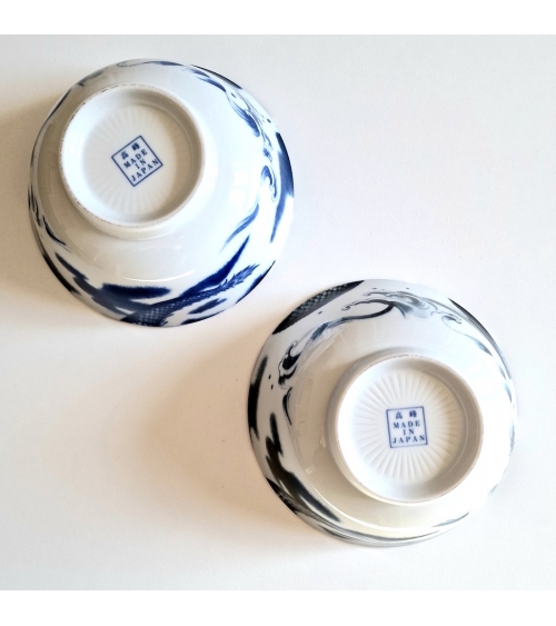 'Dragons' donburi set for two with chopsticks.