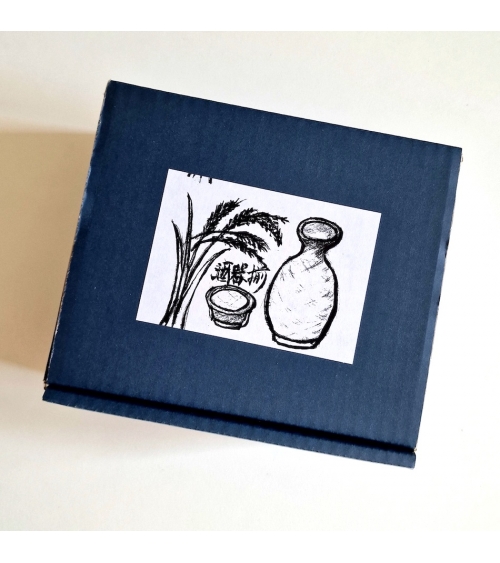 Traditional Japanese Sake set for two 'Blue'