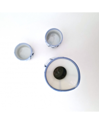Traditional Japanese Sake set for two 'Blue'