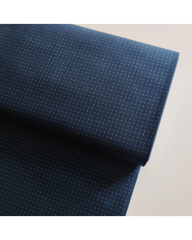FAT QUARTER. Tela sashiko "Magic grid" Olympus azul marino