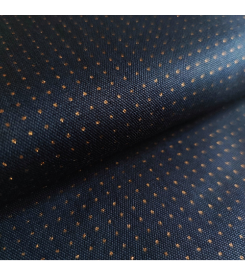 FAT QUARTER. Tela sashiko "Magic grid" Olympus azul marino