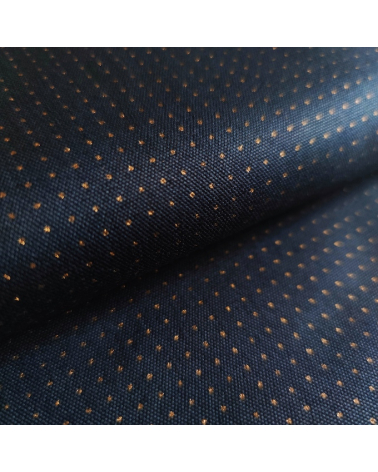 FAT QUARTER. Tela sashiko "Magic grid" Olympus azul marino