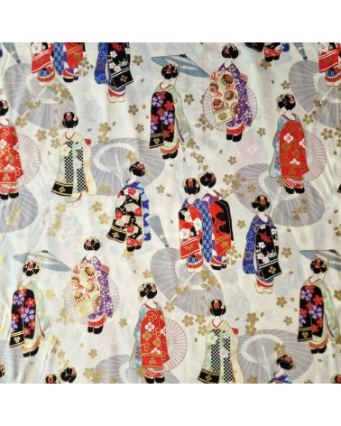 Japanese fabric ‘Maiko’, the geisha apprentice, in ivory.