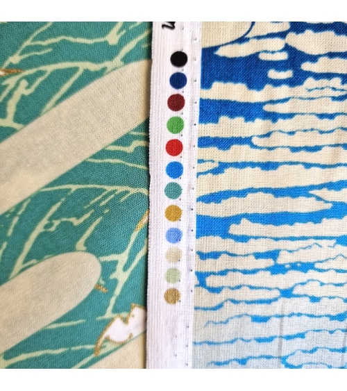 Tela japonesa Ukiyoe: Fujisan de Hokusai y chidori.