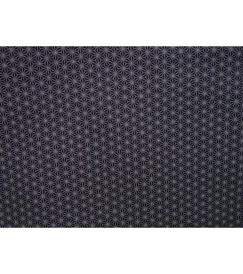 Tela japonesa. Asanoha sobre azul navy