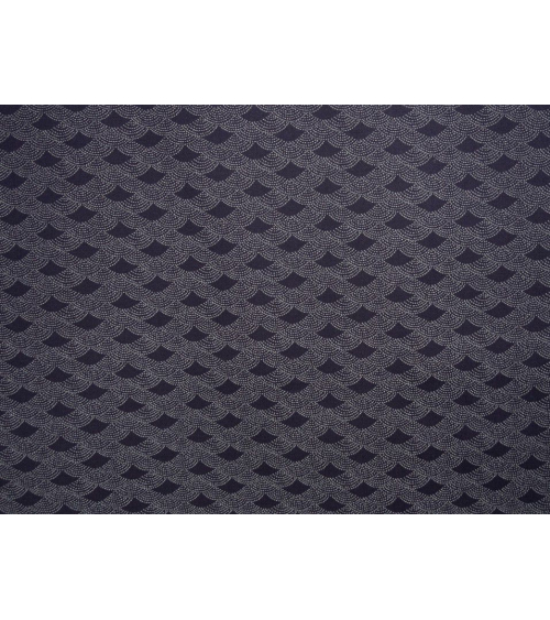 Tela japonesa. Seigaiha sobre azul navy