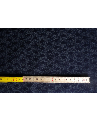 Tela japonesa. Seigaiha sobre azul navy
